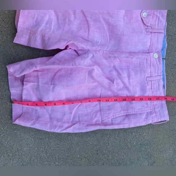 Polo Ralph Lauren Pink Shorts 100% Linen Men Size 30 - Picture 5 of 5